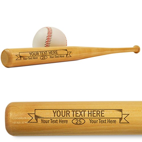 ChalkTalkSPORTS Personalized Mini Baseball Bat - Custom Engraved Mini Bat, Unique Gift for Baseball Players, Coaches & Fans - Multiple Designs