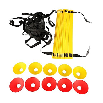 Tissting Speed Agility Training Kit with 10 Cones & Bag, Football Soccer Training Equipment for All Athletes - Portable Footwork Ladder Set for Indoor Outdoor Sports Drills