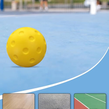 ljhnba Noise Reducing Soft Pickleballs Replacement Quiet PU Foam Pickleballs Balls Light Weight Training Balls Easy to Use Noise Reducing Soft Pickleballs - color: Emerald green