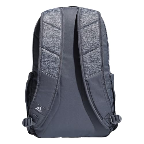 adidas Defender Sports Backpack with Shoe Compartment, Soccer Bag - color: Jersey Onix Grey/Onix Grey/Rose Gold