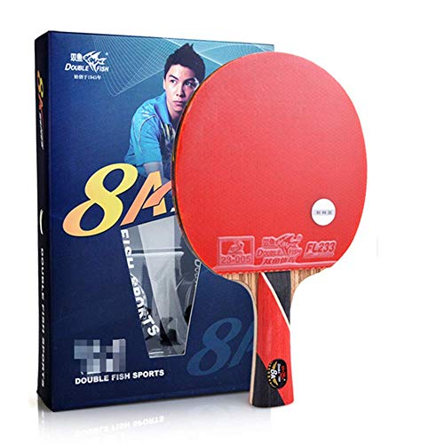 Professional Table Tennis Bat with Case 5-9 Stars Ping Pong Paddle for Beginners/Intermediate/Offensive/Competition / 8 Stars/Short Handle (8 Stars Short Handle) - color: 8 Stars, size: Short handle
