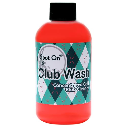 Golf Club Cleaner Brush and Spray Bottle Refill - Concentrated Golf Club Cleaning Solution - Club Wash - Makes a Gallon of Cleaner - Formulated for Golf Grime and Grass Stains - Made in The USA