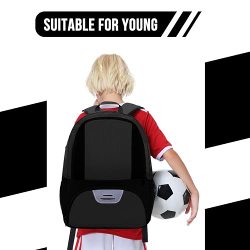 Hsmihair Soccer Bag,Youth Soccer Backpack, Football Volleyball Basketball Backpack fo,Sport Equipment Bags with Shoe compartment