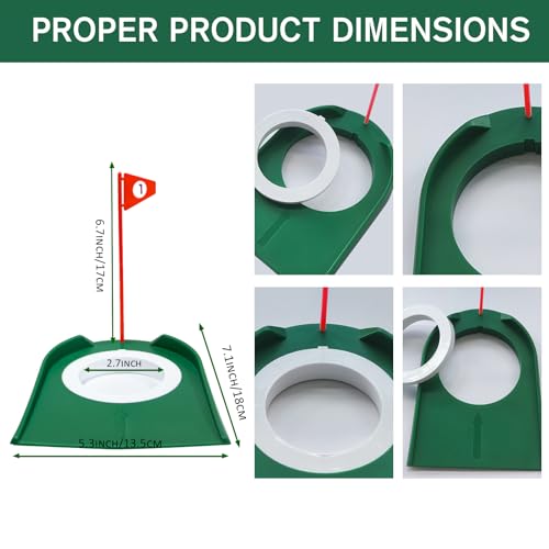 Mini Putting Set, Build Your Own Course at Home, the Office or On the Green, Includes 6 Pack Golf Putting Cups with Flags, 2 Pack Mini Golf Clubs and 10 Pack Foam Golf Balls