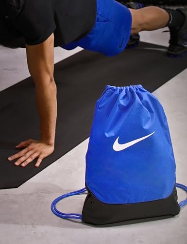 Nike Unisex Adult Gameday Brasilia X Drawstring Bag Backpack (18L) | Mens and Womens - color: Game Royal/Black/White, size: MISC