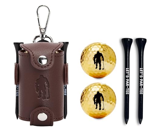 Sasquatch Gifts for Men Golf Ball & Tee Holder with 2 Balls and 2 Tees - Sasquatch Bigfoot Golf Gifts Accessories for Men