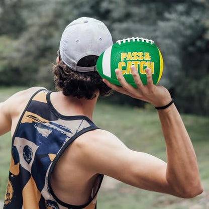 PassCatch Training Football, Enhance Passing Catching Skills, Official & Youth Size(with Pump) - style: Green 7#(Ages 5-14)