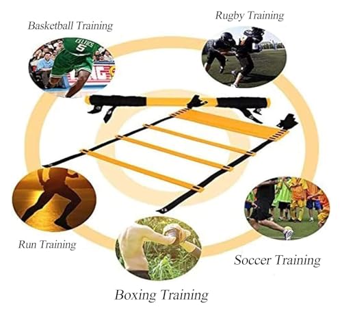 Agility Ladder Speed Ladder, Speed and Agility Training Set, Thickened Ladder, Cones Football Training - size: 4.2M