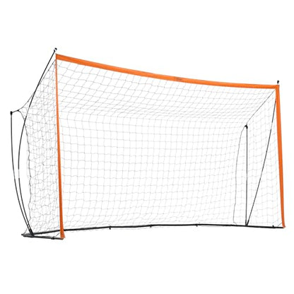 VEVOR Portable Soccer Goal, 12 x 6 ft Large Practice Soccer Net, Steel Fiberglass Structure Training Goal Set with Carry Bag, All-Weather Outdoor Use, for Backyards, Parks, School Fields - style: Fiberglass Rod Triangle