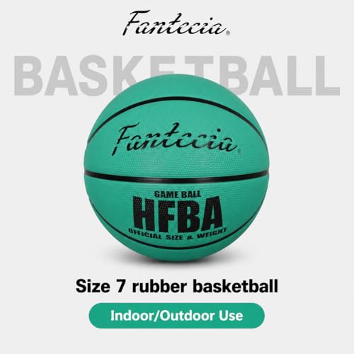 Size 7 Basketball, Premium Rubber Basketball, Perfect for Indoor & Outdoor Training