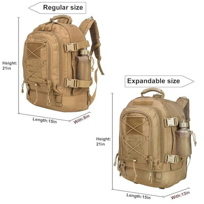 Miramrax Tactical Backpack Military Army Daypack - Assault Pack for Men Molle Backpacks Bug Out Bag 3 Day Pack for Hiking Camping Travel Hunting Rucksack Trekking Coyote - color: Coyote