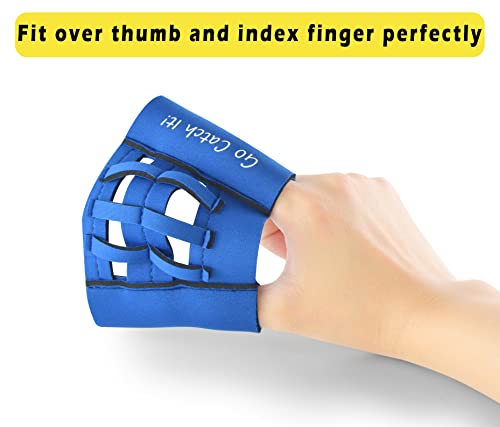 Webglove Training Glove for Youth and Adults Breathable and Durable Works for Golf-Sized Practice Balls Web Glove Mini Training Baseball Softball Glove Two Finger Web Glove Catcher (Blue)