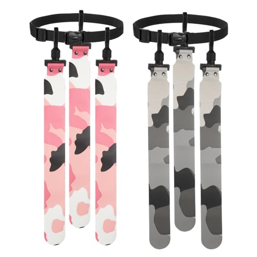 Flag Football Set, Adjustable Flag Football Belt with 1 Belt and 3 Flags Easy Tear Away - color: Camouflage Grey/Pink
