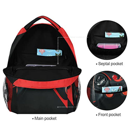 Video Game Black Red Backpack School Book Bag Lightweight Laptop Backpack for Boys Girls Kids - color: Video Game