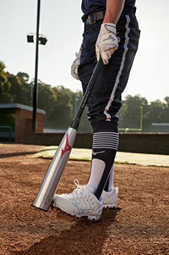 Mizuno B-303 Baseball Batting Gloves | Pair | Adult and Youth | Full Grain Leather Palm | AirMesh Inserts | QuikAdjust Wrist Tab - color: White/Red, size: X-Large, style: B-303 Youth Baseball Batting Glove