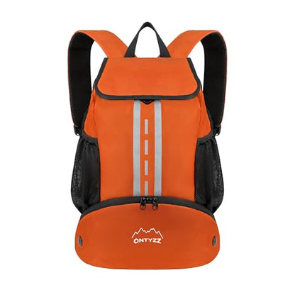 ONTYZZ Sports Backpack with Drawstring Closure Basketball Backpack with Shoe Compartment Swim Beach Bag - color: Basics-Orange