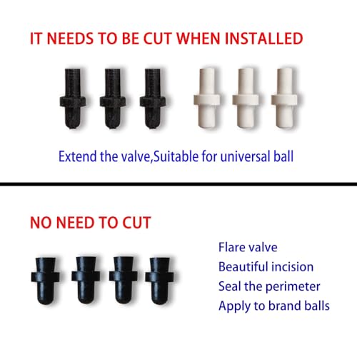 MINDCOLLISION Sport Ball Inflation Valve Kit (3 Specifications 10 Replacement Valves) for Basketball, Soccer, Volleyball and Football