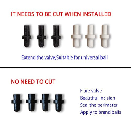 MINDCOLLISION Sport Ball Inflation Valve Kit (3 Specifications 10 Replacement Valves) for Basketball, Soccer, Volleyball and Football