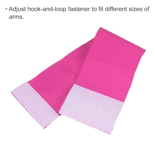 PATIKIL Soccer Captain Armband, 4 Pcs Nylon Elastic Protective Arm Badge for Youth Adult Team Training - color: Rose Red