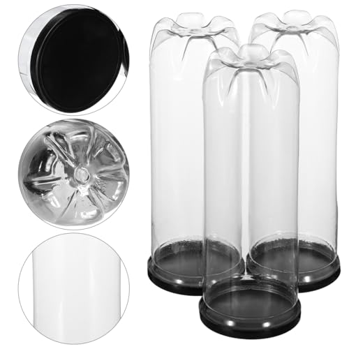 3Pcs Tennis Ball Holder Portable Multi-Function Storage Bottle for Tennis Balls Transparent Container with Lid Wear-Resistant