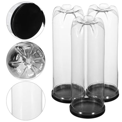 3Pcs Tennis Ball Holder Portable Multi-Function Storage Bottle for Tennis Balls Transparent Container with Lid Wear-Resistant