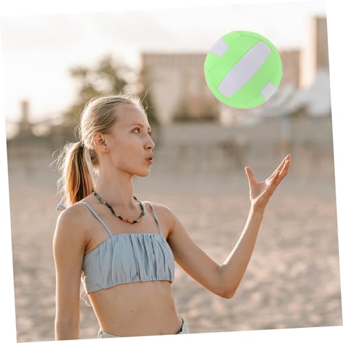 Official Size Soft Volleyball for Indoor Sports Training, Practice Volleyball Equipment with Macaron Green-White Design, Student Competition and Pe Training Ball