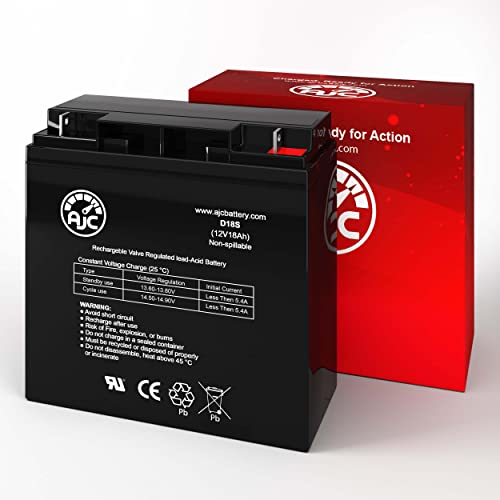 AJC Battery Compatible with Lobster Phenom Electric 2 tennis ball machine 12V 18Ah Tennis Ball Machine Battery