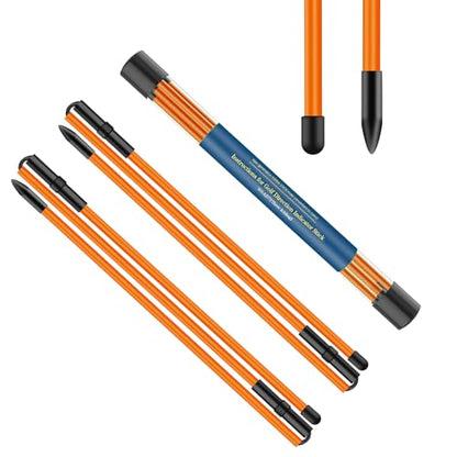Golf Alignment Sticks 2 Pack,Golf Alignment Rods Upgraded 48" Collapsible Golf Practice Sticks Golf Training Aid for Aiming,Putting,Golf Training Sticks with Clear Tube Case - color: Orange