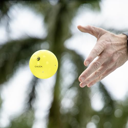 GAMMA Chuck Outdoor Pickleballs, Symmetrical 38-Hole Design, USAPA Approved for Tournament Play, Durable, All-Weather Endurance, Consistent Flight, Enhanced Speed, Competitive & Practice - style: 48 Pack