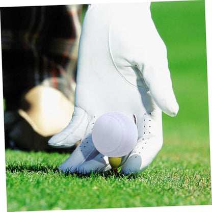 SUPVOX 2Pcs Flat Shape Golf Training Balls for Indoor Putting Practice Synthetic Rubber Golfing Accessory for Improving Putting Skills and Straight Line Control