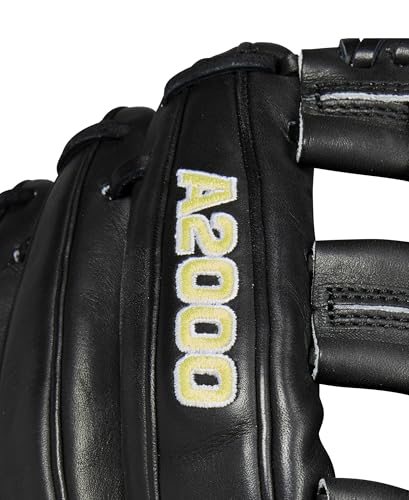 Wilson 2024 Classics Series A2000 Baseball Gloves - color: Black/Yellow, size: Infield - 12"