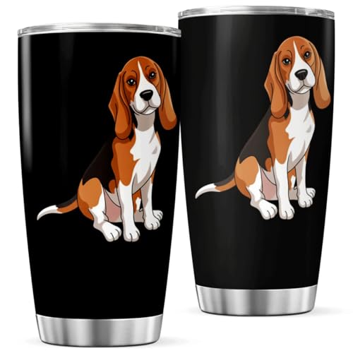 CUBICER Cartoon Beagle Dog Design 20 Oz Stainless Steel Tumbler For Lovers And Pet Owners Travel Mug Outdoor Insulated Bottle Tea Drink Coffee Heat Iced Hot Cool - color: Beagle Art Z4
