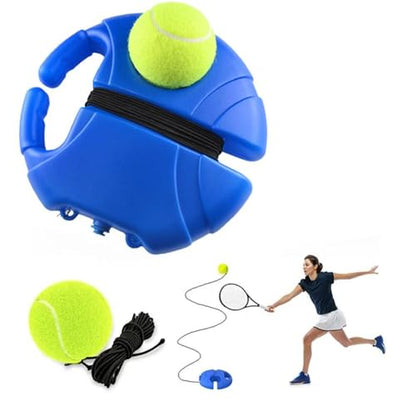 Tennis Trainer Rebound Ball for Self Practice, Bounce Back Tennis Ball, Tennis Training Equipment Kit with 1 Base and 1 Ball for Beginners Sport Exercise, Portable Tennis Training Tool