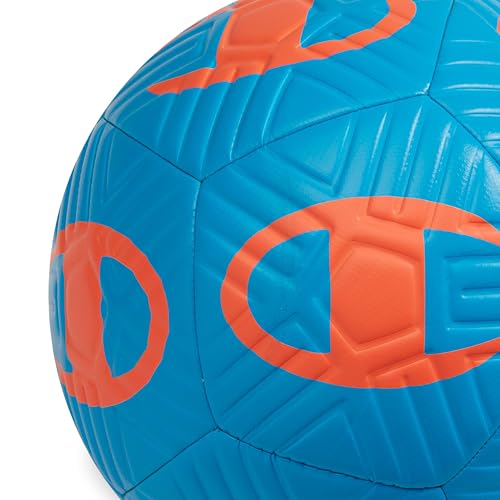 Champion Playmaker Logo Deflated Soccer Ball with Pump, Size 5 Soccer Ball, Durable Panels for Kids, Youth & Adults, Indoor/Outdoor Training Ball with Inflation Hand Pump