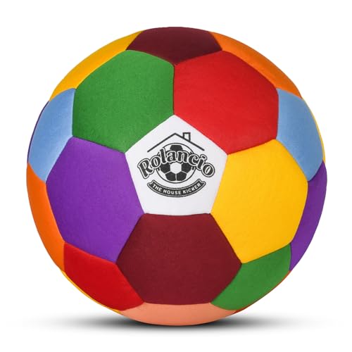 Indoor Soccer Ball Size 4 Soft & Safe Kids Indoor Ball for Home and Yards The House Ball Ideal for Silent Dribbling, Training, Perfect Soccer Gift, Fun Soft Soccer Ball