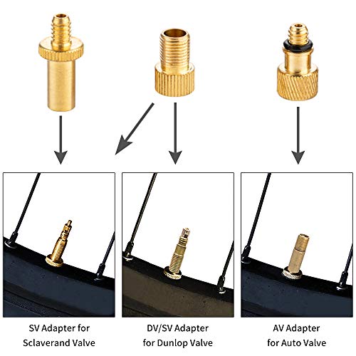 High-Grade Brass Valve Adapter, Bicycle tire Valve Adapter - color: 1632Pcs