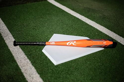 Rawlings | Threat Baseball Bat | USA | -12 Drop | 2 5/8" Barrel | 1 Pc. Composite - color: Orange / Grey, size: 31"