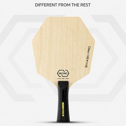 HUIOP 5-Ply Pure Wood Table Tennis Racquet Hexagon Bat Paddle