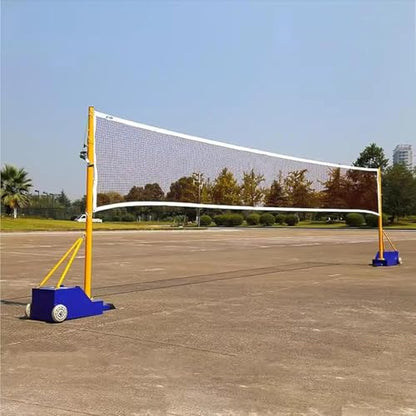 Heavy-Duty 2-in-1 Badminton & Volleyball Net Set with Movable Frame and Wheels - Perfect for Outdoor Backyard Sports