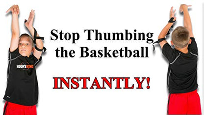 HOOPSKING Off or Guide Hand Shooting Aid Perfect Jump Shot Strap - Develop A True One Handed Release On Your Shot - Stops Rotation of The Wrist to Prevent Off Hand Interference