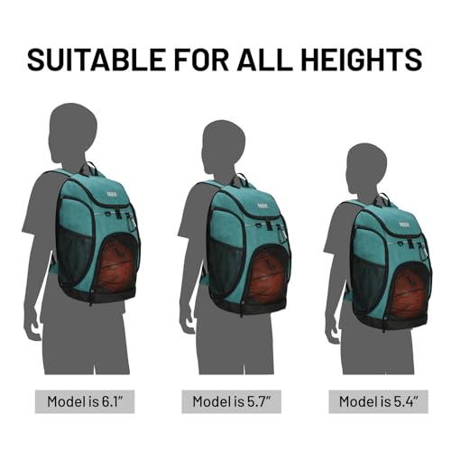 MIER Gym Backpack 40L Basketball Backpack with Ball Compartment & Shoes Storage Multi-Functional Sports Soccer Bag Large Equipment Back Pack Volleyball Backpacks for Men Women
