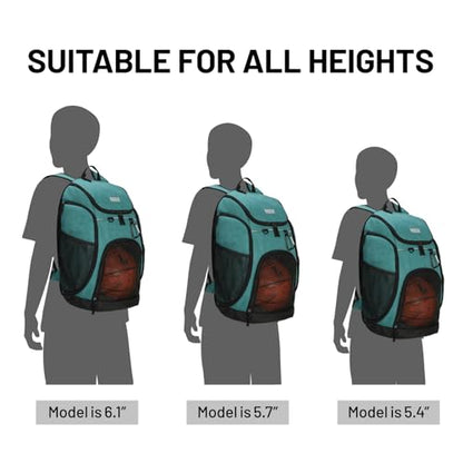 MIER Gym Backpack 40L Basketball Backpack with Ball Compartment & Shoes Storage Multi-Functional Sports Soccer Bag Large Equipment Back Pack Volleyball Backpacks for Men Women