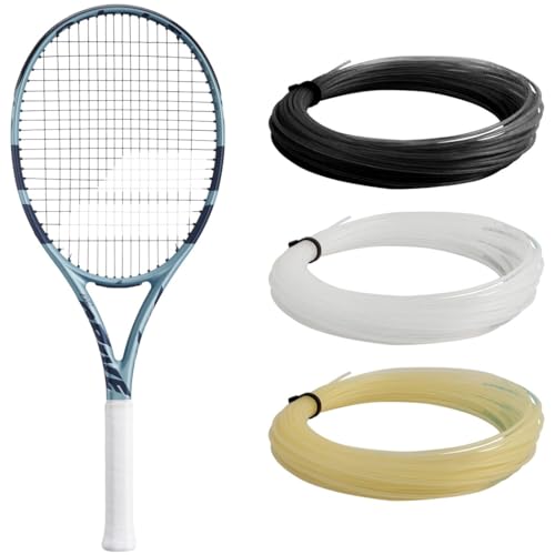 Babolat Evo Drive 2nd Gen Tennis Racquet Strung with 16g Syn Gut at Mid-Range Tension - color: White String, size: 4 1/8" Grip
