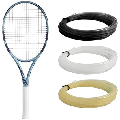 Babolat Evo Drive 2nd Gen Tennis Racquet Strung with 16g Syn Gut at Mid-Range Tension - color: White String, size: 4 1/8" Grip