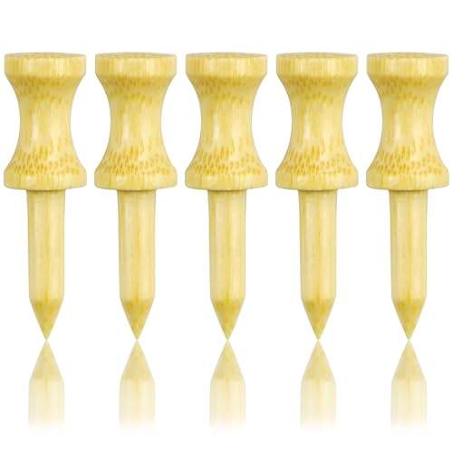Step Down Golf Tees 2-1/8"or 2-3/4"or 3-1/4" 100 Count Wooden Golf Castle Tees - color: Natural Color, size: 1 1/2 Inch