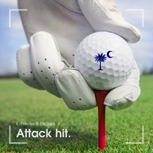 South Carolina Flag Palm Custom Golf Balls Soft Practice Training Golf Balls for Men Women Indoor Or Outdoor Use