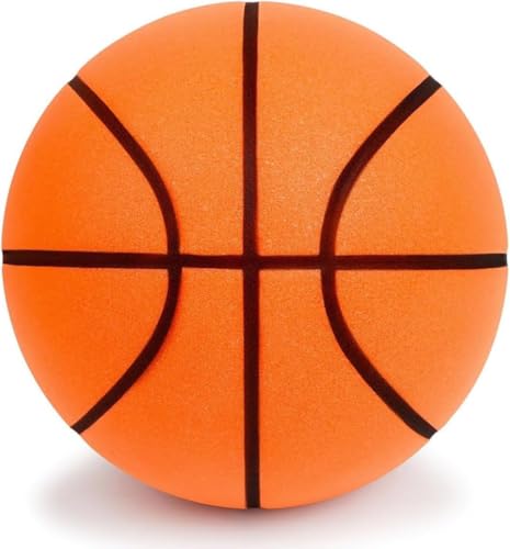 Silent Basketball Size 7 Upgrade Dribble Dream Silent Basket Ball,24cm Dribbling Indoor Soft No Noise Foam Basketball Indoor Training Ball for Kids.
