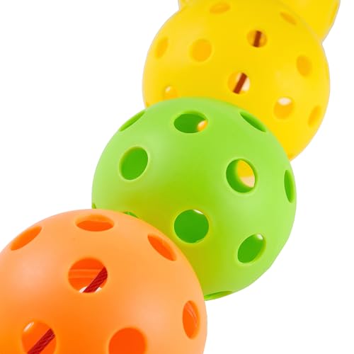 Pickleball Ball String Holder Accessories for Storage Bags, Up to 3 Official Balls, Short one Red Cable, Easy to Carry, Set of 2