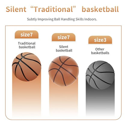 Silent Basketball, 2026 New Silent Basketball, Silent Basketballs Dribbling Indoor, No Noise Basketballs for Various Indoor Activities - color: coffee/NO.7