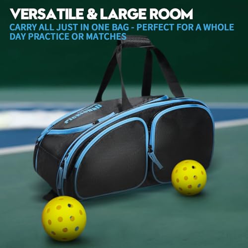 Mangrove Pickleball Backpack, 2025 Pickleball Bag Fits 4+ Paddles & Pickle Ball Accessories, Large Paddle Bag with Fence Hook, Extra Pockets, Ventilated Shoes Storage